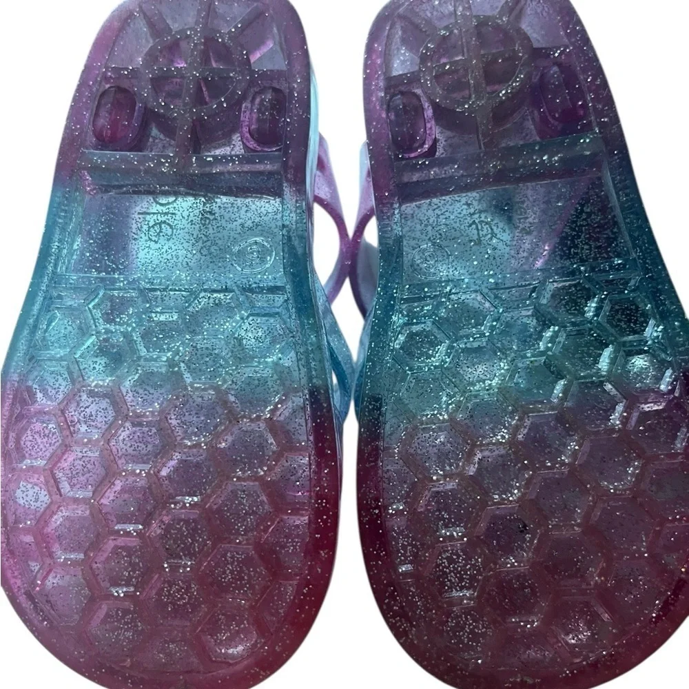 Kids Glitter Sandals - Purple, Pink, and Blue Size 6 - Toddlers Carters Jellies